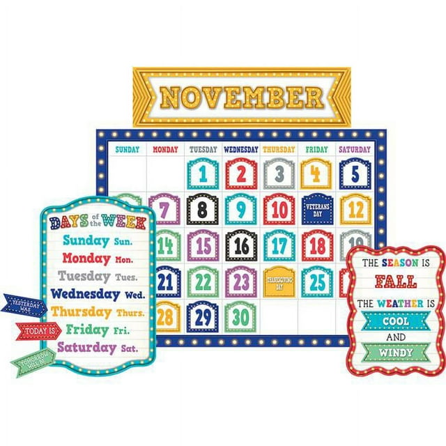 Teacher Created Resources TCR5636-2 Ensemble de Tableau d'Affichage Calendrier - Lot de 2