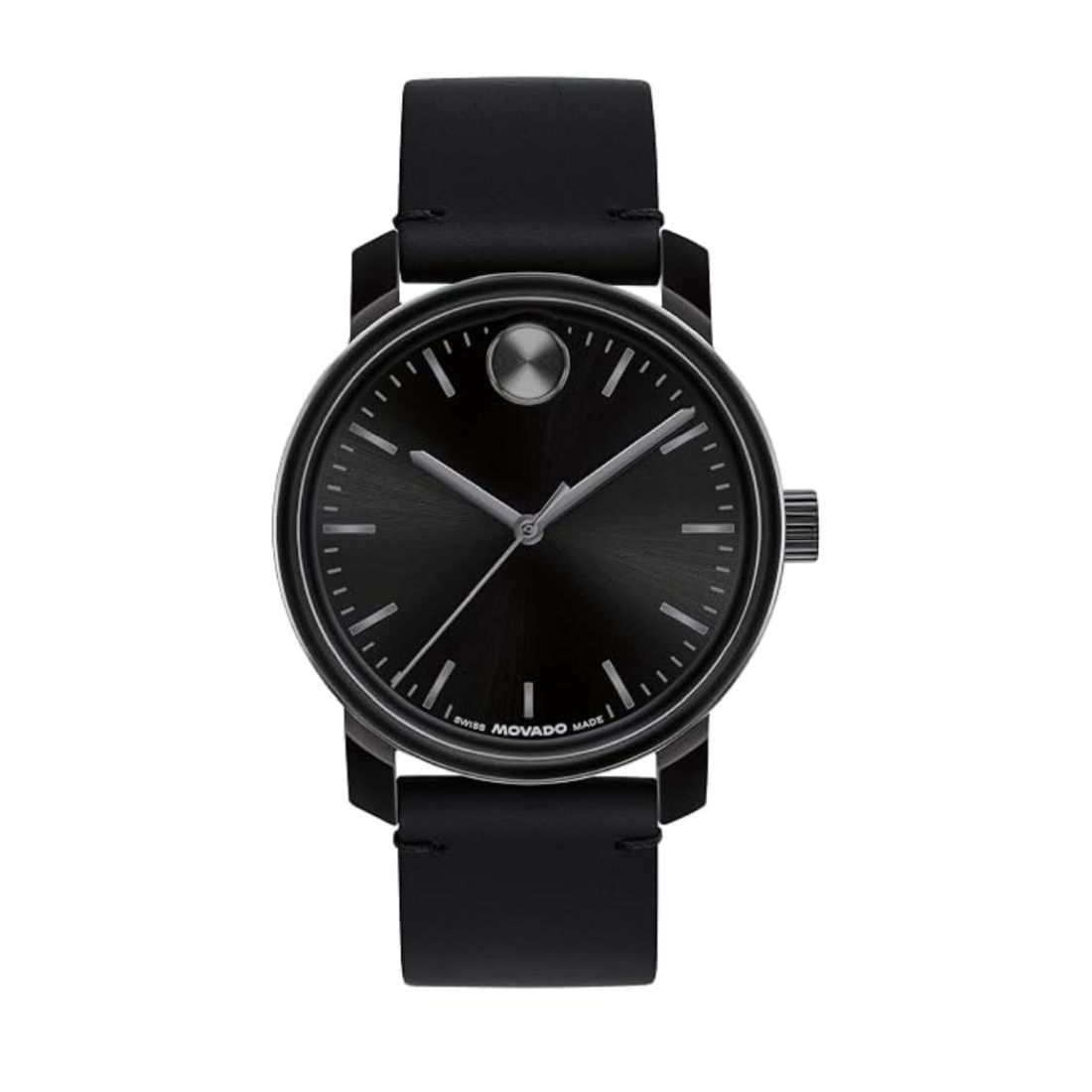 Movado Bold TR90 3601278 Black Dial Brown Leather Strap Quartz