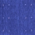 thumbnail image 1 of Ahgly Company Machine Washable Indoor Square Abstract Blue Contemporary Area Rugs, 4' Square, 1 of 4