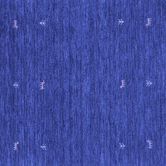 Ahgly Company Machine Washable Indoor Square Abstract Blue Contemporary Area Rugs, 4' Square