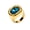 Blue, variant on Women's Vintage Oval Gemstone Signet Ring Stainless Steel Gold Plated Wide Statement Band Cocktail Party Daily Wear Orange Size 7