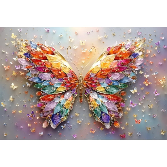 Adult Jigsaw Puzzle, 1000 Pieces, Extremely Challenging Puzzle, Educational Puzzle for Adults and Teenagers, Colorful Butterfly Pattern, Holiday Puzzle, 1000 Pieces.,Multicolor
