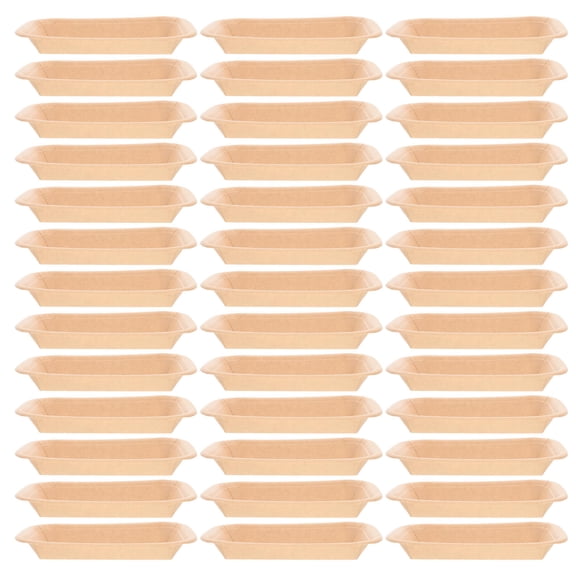 Luxshiny 50Pcs Paper Disposable Trays for Food Serving Suitable for Crawfish Seafood and Bbq Gatherings