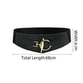 thumbnail image 3 of Charmgo Womens Belts Clearance, Women's Fashion Wild Wide Waistband Elastic Stretch Dress Waist Belt Buckle Band Running Belt Belts for Women Black One Size, 3 of 9