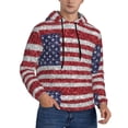 thumbnail image 2 of Sikiie America Flag Glitter Men's Hoodie, Essentials Hoodie, Sweatshirt, Pullover Hooded Sweatshirt for Men-Small, 2 of 7