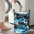 thumbnail image 5 of Fuzoiu Football Time Print Circular Hamper,Laundry Basket with Handle,Collapsible Laundry,Dirty Clothes Storage Basket,for Bedroom Bathroom Dorm Living Room-Small, 5 of 6
