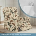 thumbnail image 4 of Renewold Western Cowboy Cactus Brown Couch Cover Recliner Fitted Oversized Recliner Cover 4 Pieces Non-Slip Recliner Chair Cover with Pocket and Elastic Straps for Pets, Cats, Kids, 4 of 8