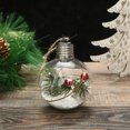 thumbnail image 3 of Bola de cristal transparente para Navidad, adorno para árboles de Navidad, regalos de boda, decoración para el hogar, colgante pequeño, adorno de bola 2025, 3 of 5