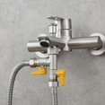 thumbnail image 4 of Válvula de tres vías Conexión 1/2 T Teleducha y rociador Desviador en T Cierre de brazo de ducha de latón Adaptador para grifo, (4 puntos directo directo uno interior otro exterior un grifo con bo, 4 of 5