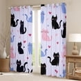 thumbnail image 2 of Castle Fairy Cartoon Cats Black Out Curtains,Animal Pet Curtains Pack of 2 (42x63 Each), 2 of 6