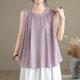 thumbnail image 1 of Xuyuer Women Sleeveless Sweater Tank Round Neck Casual Geometric Knit Sweater Top Women's Floral Print Tunic Tank Tops Blouse Shirts Loose Fit Graphic Tees Summer Vintage Tank Tops 2026, 1 of 8