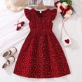 thumbnail image 2 of XASZHN Robe d'Été Décontractée pour Enfants Filles Robe d'Été Décontractée Sans Manches Ligne A Boutonnée Ourlet à Volants Robes Rayées 8 12 Ans Rouge Brique 7-8 Ans Robes d'Été Décontractées pour Filles, 2 of 9