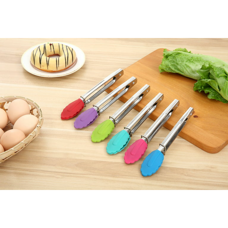 Food Safe Silicone Cooking Tongs - Locking Clip for Easy Storage