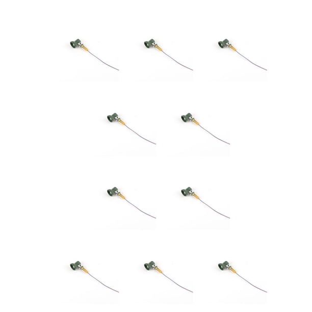 Matsuzay Modelo de lámpara de ferrocarril, farola a escala 1:87, accesorios de construcción, luz LED para parque, decoraciones de diseño de jardín Tipo B Verde 10piezas Matsuzay CBP440509