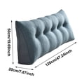 thumbnail image 3 of Headboard Pillow Triangular Bedside Cushion Bed Sofa Backrest Support Reading Pillow, Headboard Pillow for Sitting Up Reading or Working, 3 of 4