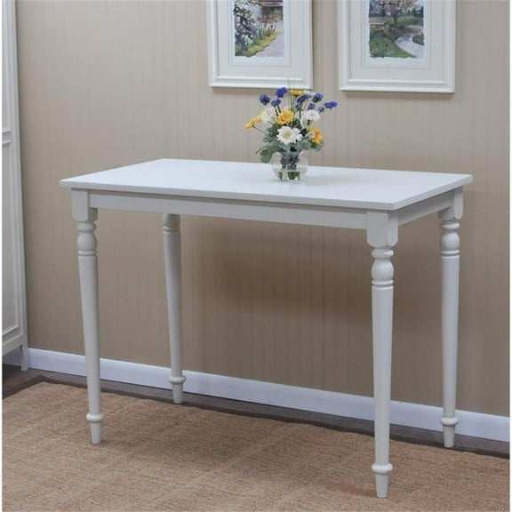 Pemberly Row Modern / Contemporary Bar Table in Antique White