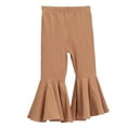 thumbnail image 2 of XXWXYD Girls High Waisted Flared Leggings - Soft Stretc𝗁y Boot-cut Bell Bottom Pants for Toddler 0-6 Years, 2 of 3