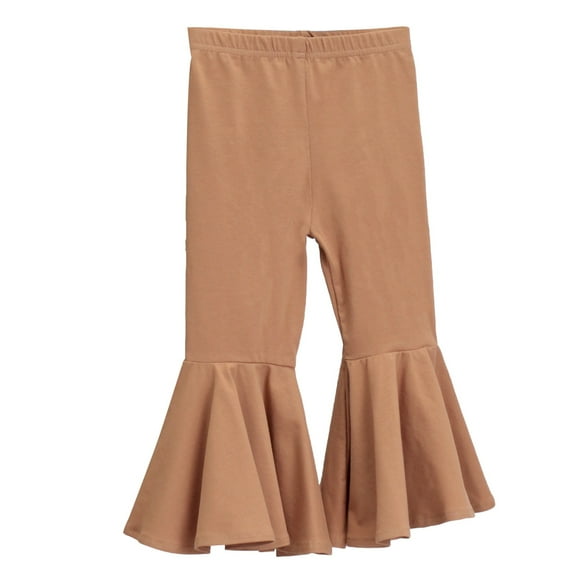 Ruyang Girl's Stretchy Slim Flare Leggings High Waisted Flowy Yoga Pants Kids Multicolour Dance Bell Bottoms Leggings