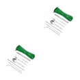 thumbnail image 2 of Cateissary Juego de cubiertos antideslizantes de acero inoxidable Juego de vajilla portátil para el almuerzo Tenedor al aire libre Cuchara Verde 2piezas, 2 of 6