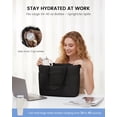 thumbnail image 2 of LOVEVOOK Puffer Tote Bag for Women,15.6in Laptop Work Tote with 40oz Cup Holder, Nurse Teacher Bag with Zip,10 Pockets, 2 of 8
