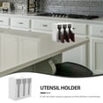 thumbnail image 3 of FONDOTIN 1Pcs Acrylic Utensil Holder for Kitchen with - and Drainage in White, 3 of 8