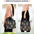 thumbnail image 4 of FORMRS Womens Corduroy Tote Bag Crossbody Shoulder Handbag with Pocket, Peacock Feathers Pattern, 4 of 7