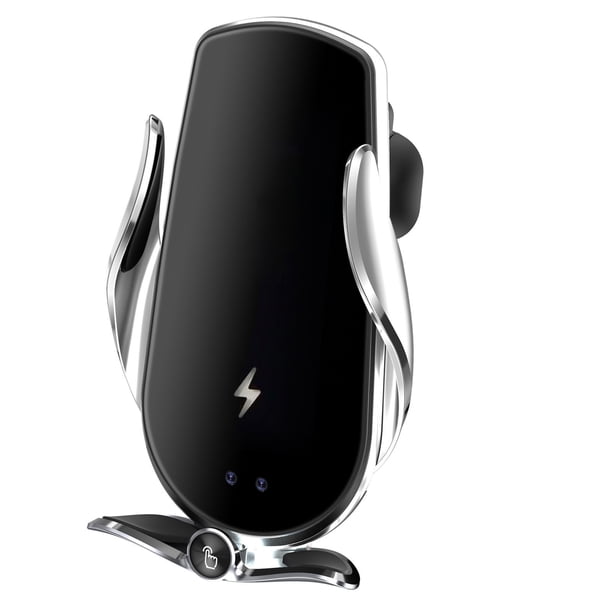 Pisexur Electronics - Cargador inalámbrico para coche para hombre, soporte para ventilación de coche, carga rápida de 15 W, sujeción automática, soporte para teléfono móvil para smartphones, iOS y ni