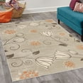 thumbnail image 2 of Floral Decorative Rug, Dutch Tulip Ottoman Flowers with Leaves Natural Ornaments of the World with Dots, Quality Carpet for Bedroom Dorm and Living Room, 6 Sizes, Pale Tan, by Ambesonne, 2 of 4