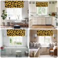 thumbnail image 6 of Sunflower Flower Valances for Windows, Rod Pocket Kitchen Valance Curtains - Soft & Washable Small Window Treatment for Living Room, Bathroom, Black Yellow Bloom Floral 54x18inch, 1 Panel, 6 of 9