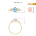 thumbnail image 4 of ANGARA Natural Vintage Style Oval Aquamarine Ring with Diamonds in 14K Yellow Gold for Women (Size-7x5mm) | March Birthstone, Birthday, Anniversary, Jewelry Gift for Women | Natural Aquamarine Ring, 4 of 9