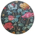 thumbnail image 3 of Boho Vintage Floral Washable Round Rug -Circle Area Rugs for Nursery Bedroom, Vintage Non Slip Non Shedding Low Pile Carpet for Living Room Coffee Table Entryway, 3 of 6