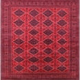 thumbnail image 1 of Ahgly Company Machine Washable Indoor Square Industrial Modern Dark Raspberry Purple Area Rugs, 5' Square, 1 of 1