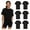 6 Pack Black, variant on BILLIONHATS 6 Pack Womens Oversized Cotton T-Shirts, Crew Neck Short Sleeve Baggy Loose Tops Oversize Tees Color Assorted, Size 5X-Large
