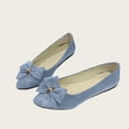 thumbnail image 6 of Women's Slippers Flat Heel Closed Toe Slip-on Loafer Slippers Winter Casual Vintage Indoor Outdoor Flat Bowknot Shoes for Women, 6 of 7