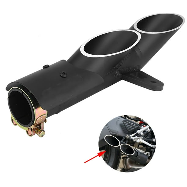 Silenciador de escape, tubo de escape de doble salida para motocicleta, tubo de escape multifuncional