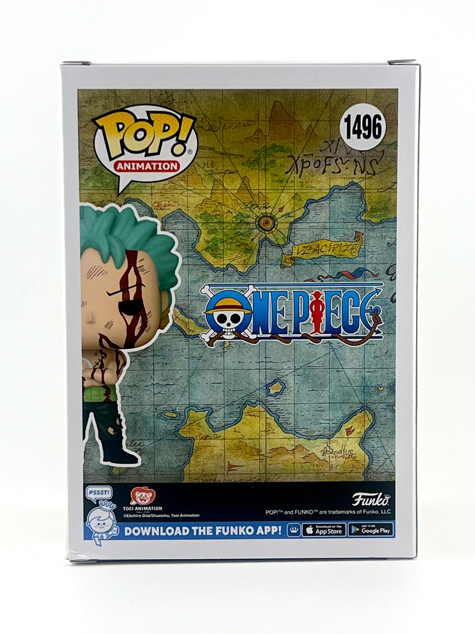 FUNKO POP! RORONOA ZORO 1496 CCXP EXCLUSIVE JVA & ENGLISH SIGNED COA