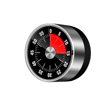 

Stainless Steel Timer Kitchen with Magnet Mechanical Boiled Egg Timer Job Reminder Learning Round Black