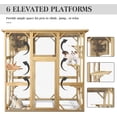 thumbnail image 3 of Catio Outdoor Cat Enclosures Walk in, Cat Kennel Kitten Wooden Cage, Large Activity Space with 5 Activity Platforms and Sleeping Room Weather Protection Asphalt Roof (Wood Color, Large), 3 of 9