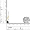 thumbnail image 2 of Gem Stone King 1.74 Ct Oval Black Sapphire 925 Silver and 10K Yellow Gold Lab Grown Diamond Infinity Pendant Necklace with Chain, 2 of 3