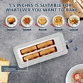 thumbnail image 3 of Plum Chef Long Slot 4 Slice Toaster 1600W, for Bagels & Waffles, 6 Browning Levels, 4 Basic Functions & Removable Tray, Kitchen Gadgets, Silver, 3 of 7
