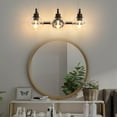 thumbnail image 3 of 3 Light Bathroom Light Fixture over Mirror with Clear Glass Shade, Modern Vanity Light, Brushed gold luminaire for Bedroom, Bathroom, Living Room(E26 Base), 3 of 9