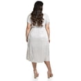 thumbnail image 3 of Vestido plisado con brillo Roman Fashion /Tallas Extras, 5412 (Hueso) beige 42, 3 of 6