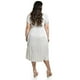 thumbnail image 3 of Vestido plisado con brillo Roman Fashion /Tallas Extras, 5412 (Hueso) beige 38, 3 of 6