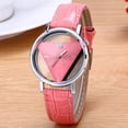 thumbnail image 2 of Mens Womens Unique Hollowed-out Triangular Dial Black Fashion Watch PK, 2 of 3