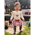thumbnail image 6 of Cjfdfy Newborn Baby Girl Football Fall Outfit Game Day Long Sleeve Romper Tulle Skirt Bow Headband Stockings Infant Girl Cute I Like Football Clothes 0-18 Months, 6 of 10