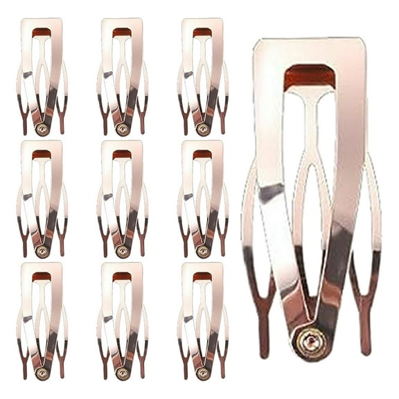 Happydeer 10Pcs Double Grip Hair Clips Women Metal Snap Hair Barrettes Retro Small Hair Pins Headdress Hair Accessories