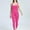Hot Pink, variant on Women's Seamless Workout Ribbed Jumpsuits Sexy Open Back Square Neck Sleeveless Yoga Romper Bodycon One Piece Leggings