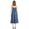 thumbnail image 3 of Time and Tru Women's Sleeveless Tiered Dress with Spaghetti Straps, Sizes XS-XXXL, 3 of 5
