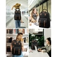 thumbnail image 7 of YOUI-GIFTS Laptop Backpack for Women,Vintage Work Business Travel Backpack with USB Charging Port,Teacher Doctor Nurse Computer Bag Purse,College High School Backpack Bookbag,15.6 Inch,Black-Black, 7 of 7