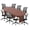 10 ft. Dark Cherry, variant on GOF 6 ft. Walnut Conference Table with 4 Ergonomic Chairs(G10705B) Modern Office Desk Set